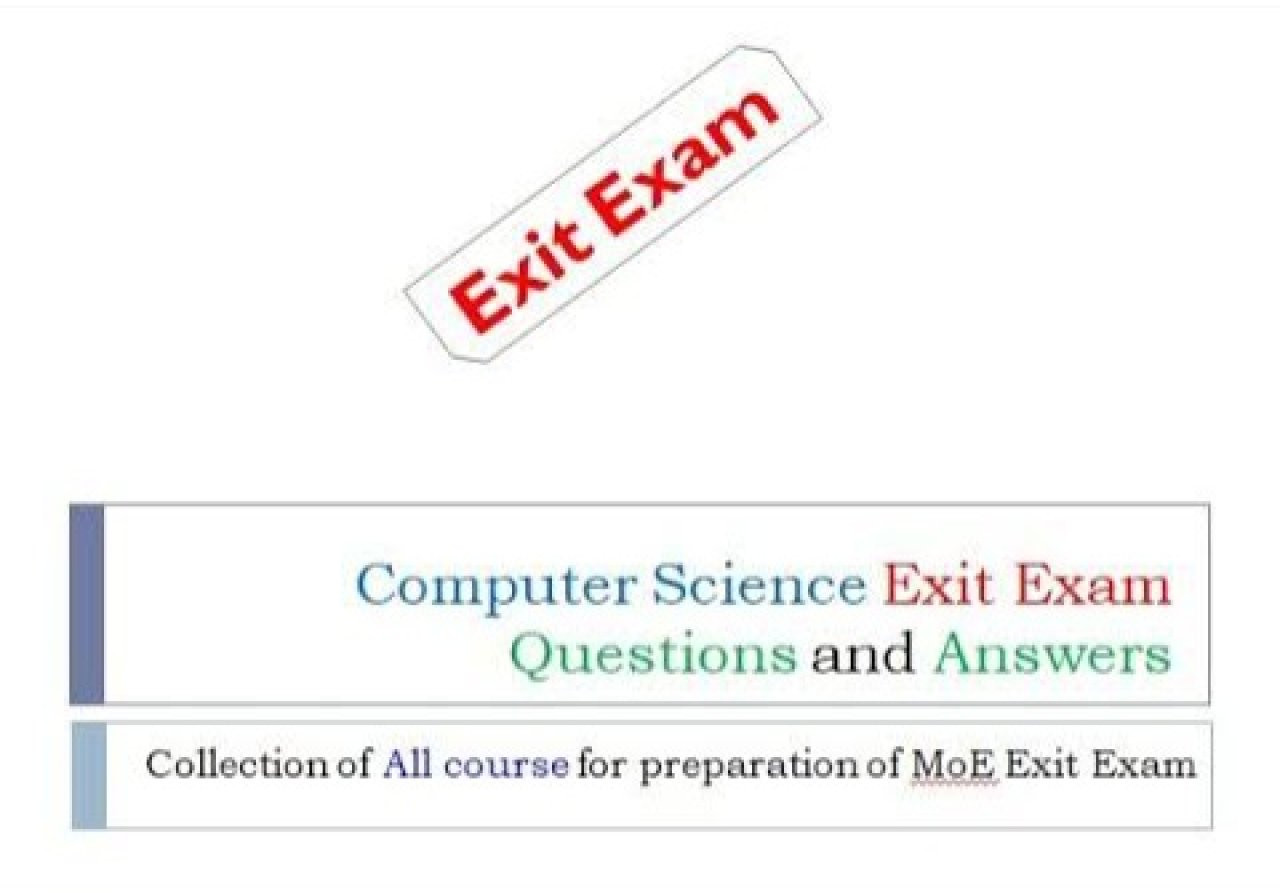 Mastering the Computer Science Exit Exam in Ethiopia