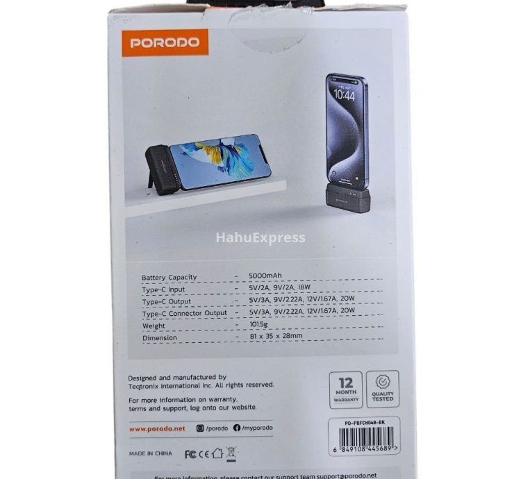 Porodo Mini Portable Power Bank (5000mAh) Review: Compact Power Without the Cables